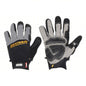 Mechanics Gloves: Mechanics Glove, Full Finger, Synthetic Leather, Black, 1 PR