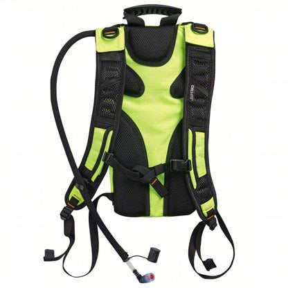 Hydration Pack: 70 oz/2 L, High Visibility Lime, 2 1/2 in Dp, 17 in Lg