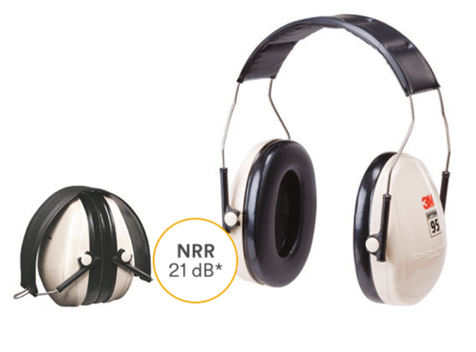 Ear Muffs: Over-the-Head Earmuff, 21 dB NRR, Foldable, Foam/Polyurethane/PVC, Beige