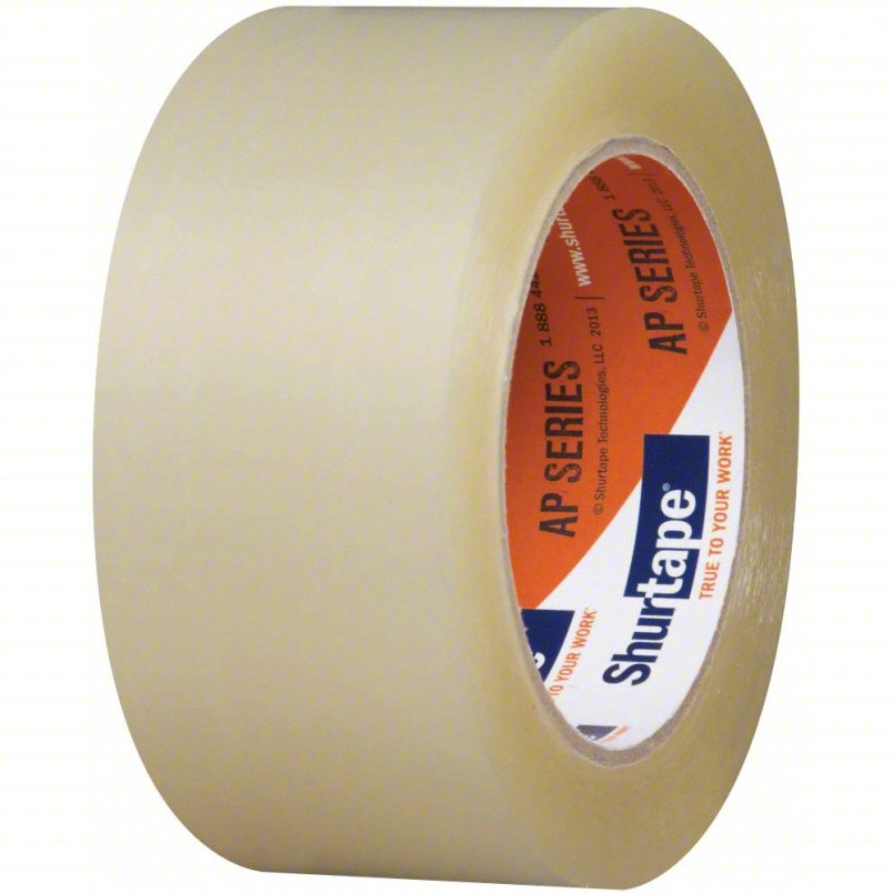 Carton Sealing Tape: 2 mil Tape Thick, 2 in x 110 yd, 48 mm x 100 m, Clear, Std Duty, 6 PK